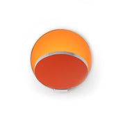 Gravy Wall Sconce - Chrome body, Matte Orange plates - Plug-in