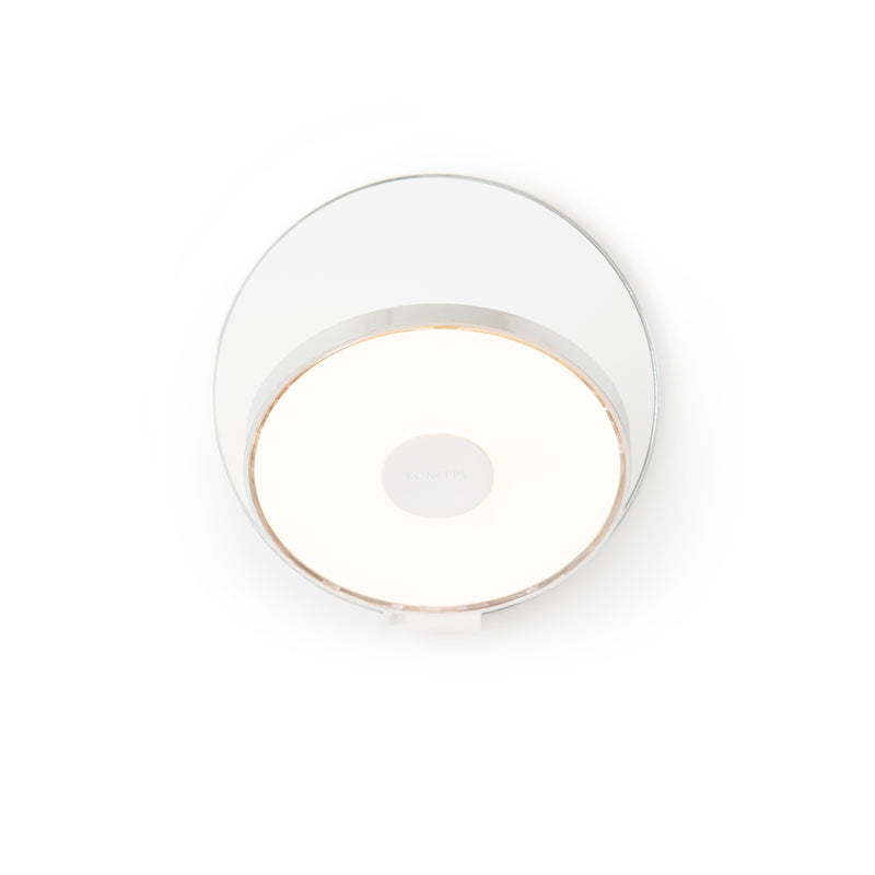 Gravy Wall Sconce - Chrome body, Matte White plates - Plug-in