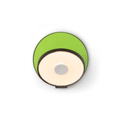 Gravy Wall Sconce - Metallic Black body, Matte Green plates - Plug-in