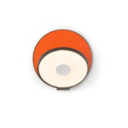 Gravy Wall Sconce - Metallic Black body, Matte Orange plates - Plug-in