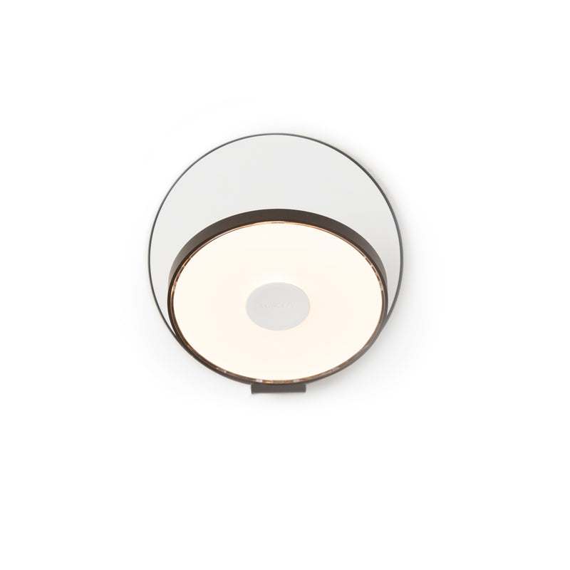 Gravy Wall Sconce - Metallic Black body, Matte White plates - Plug-in