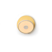 Gravy Wall Sconce - Matte White Body, Brass plates - Plug-in