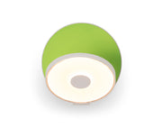 Gravy Wall Sconce - Matte White Body, Matte Green plates - Plug-in