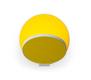 Gravy Wall Sconce - Matte White Body, Matte Yellow plates - Plug-in
