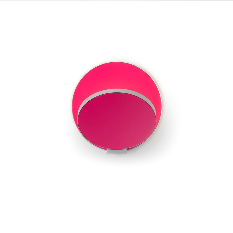 Gravy Wall Sconce - Silver body, Matte Hot Pink plates - Plug-in