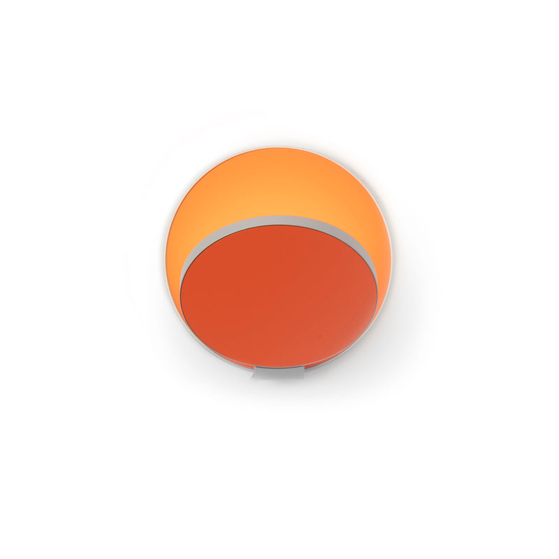 Gravy Wall Sconce - Silver body, Matte Orange plates - Plug-in