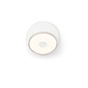 Gravy Wall Sconce - Silver body, Matte White plates - Plug-in