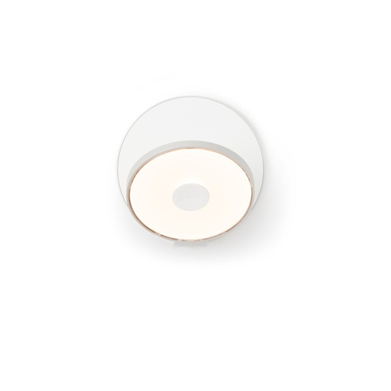 Gravy Wall Sconce - Silver body, Matte White plates - Plug-in