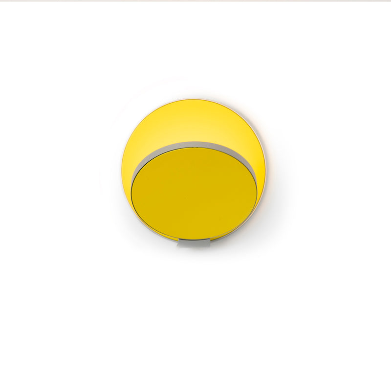 Gravy Wall Sconce - Silver body, Matte Yellow plates - Plug-in