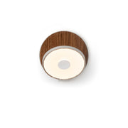 Gravy Wall Sconce - Silver body, Oiled Walnut plates - Plug-in