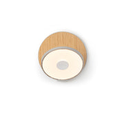 Gravy Wall Sconce - Silver body, White Oak plates - Plug-in