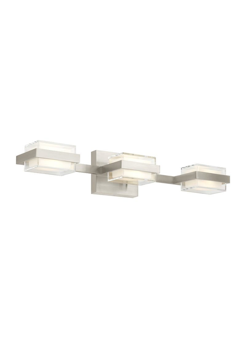 Kamden 3-Light Bath Vanity Light in Satin Nickel