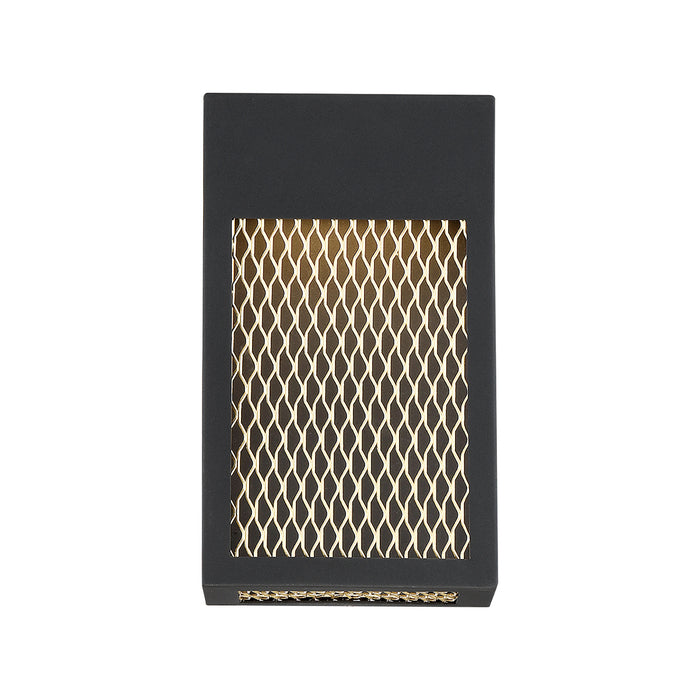 Coop 1-Light Wall Sconce in Sand Black&Gold Painted