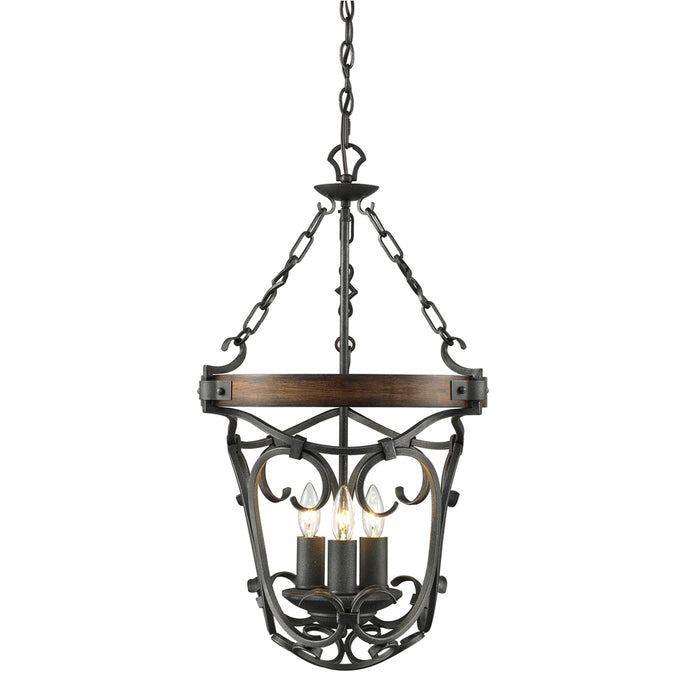 Madera 3-Light Pendant in Black Iron - Lamps Expo