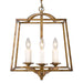 Athena 3-Light Pendant in Grecian Gold Incandescent - Lamps Expo
