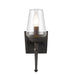 Marcellis 1-Light Wall Sconce in Dark Natural Iron with Clear Glass - Lamps Expo