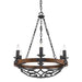 Madera 6-Light Chandelier in Black Iron - Lamps Expo
