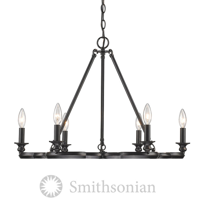 Smithsonian Saxon 6-Light Chandelier - Lamps Expo