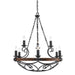 Madera 2-Tier 9-Light Chandelier in Black Iron - Lamps Expo
