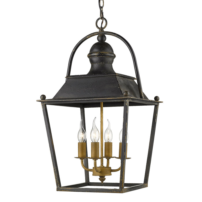 Christoff 4-Light Pendant in Antique Black - Lamps Expo