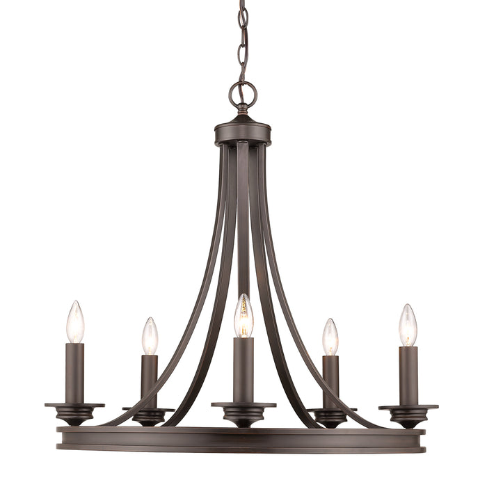 Saldano 5-light Chandelier in a Rubbed Bronze finish - Lamps Expo