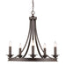 Saldano 5-light Chandelier in a Rubbed Bronze finish - Lamps Expo