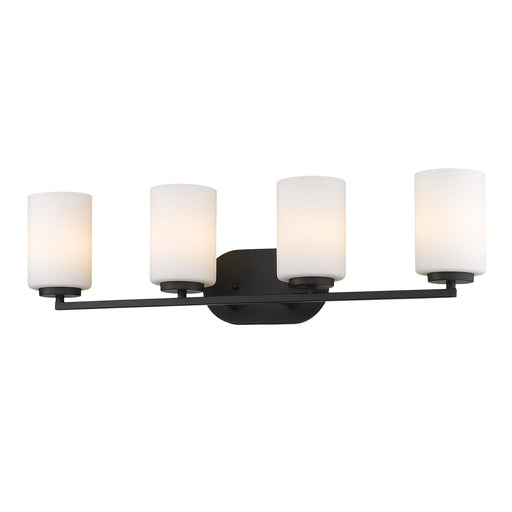 Manhattan 4-Light Bath Vanity in Matte Black - Lamps Expo