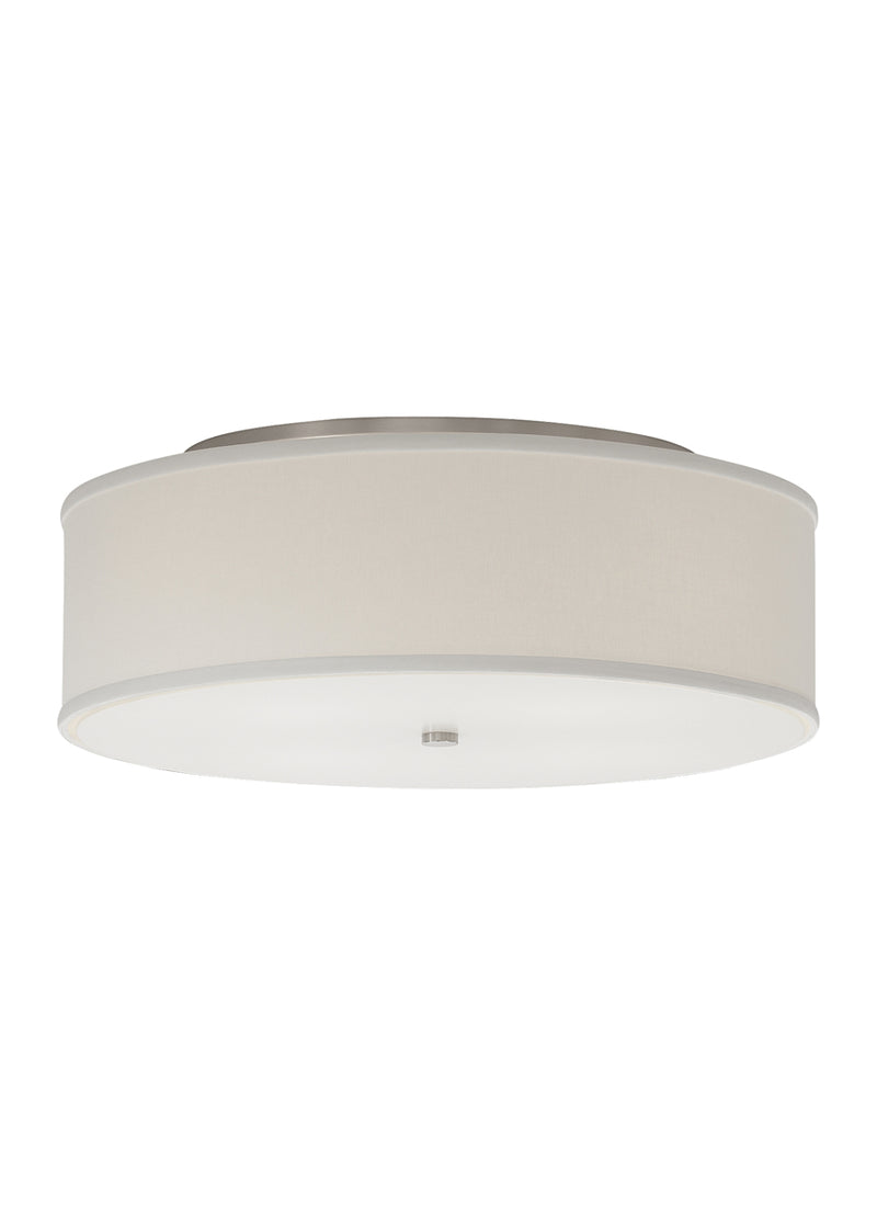 Mulberry Large Flush Mount in Satin Nickel