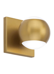 Oko 1-Light Wall/Bath Vanity Light in Aged Brass