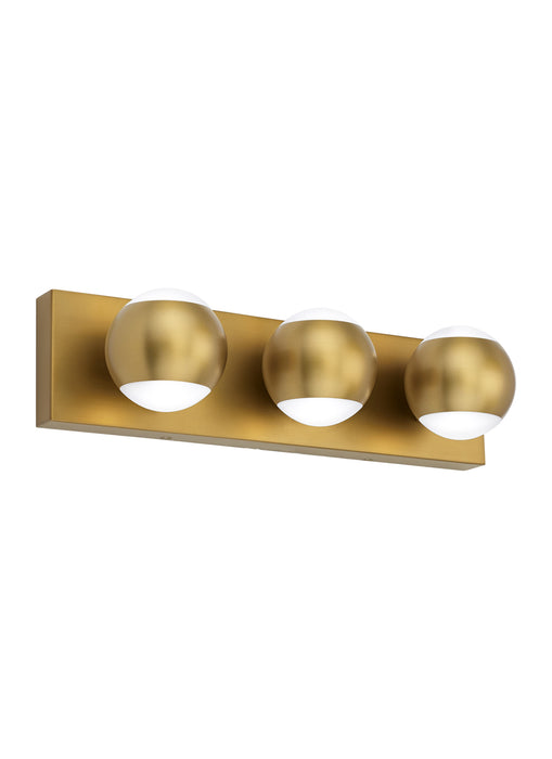 Oko 3-Light Bath Vanity Light in Aged Brass