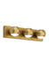 Oko 3-Light Bath Vanity Light in Aged Brass