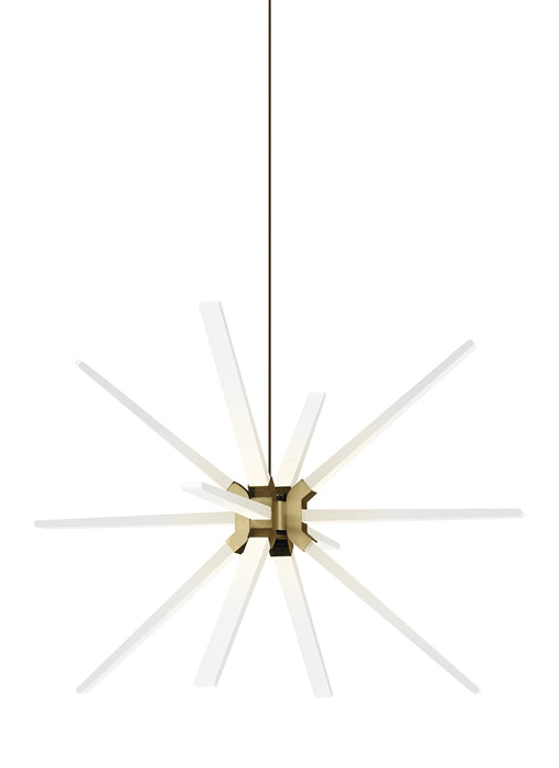 Photon 34" Chandelier in Aged Brass