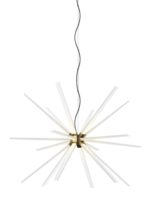 Photon 48" Chandelier in Aged Brass