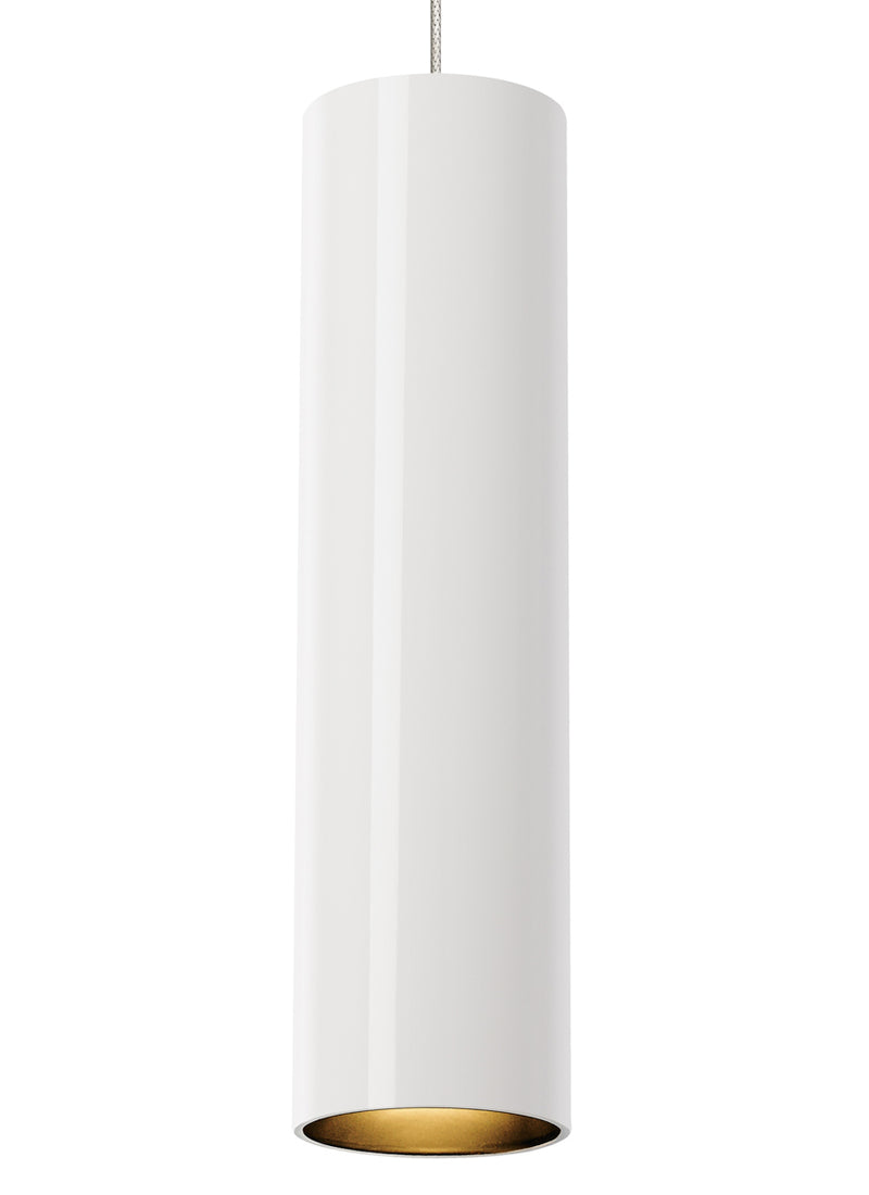 Piper Pendant in White/Satin Nickel
