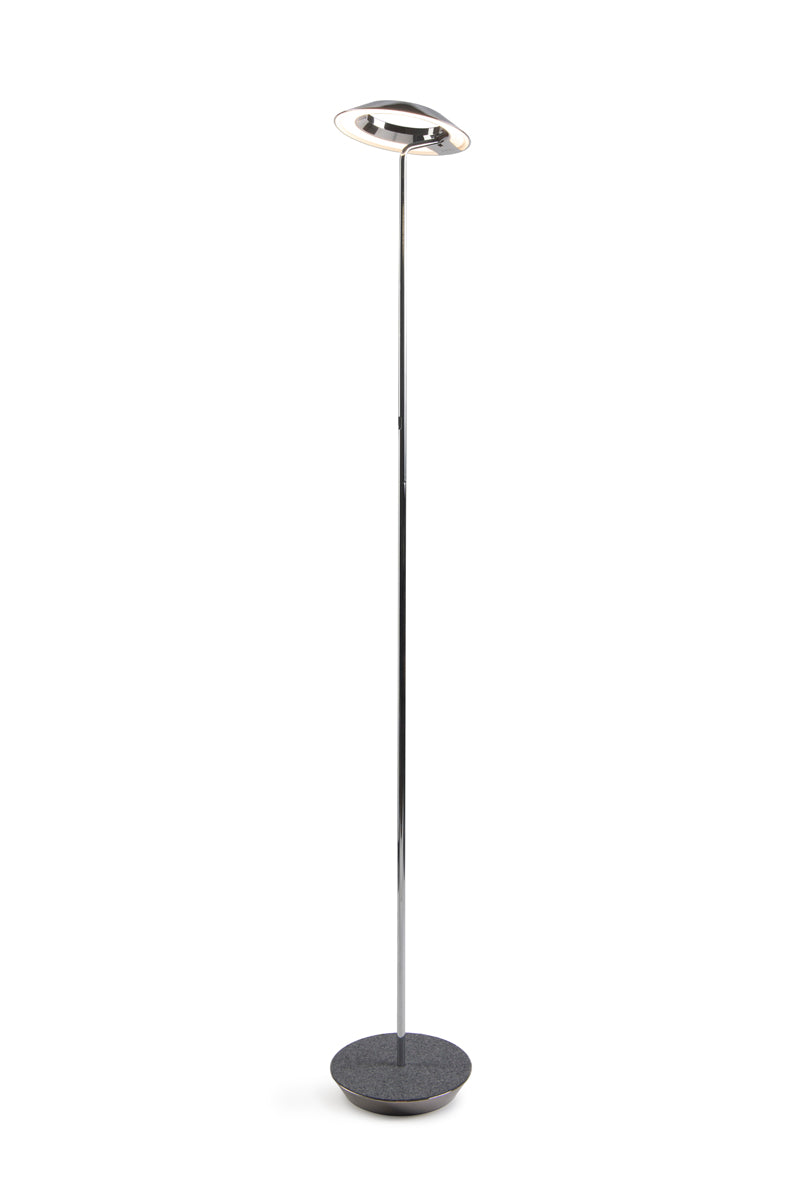 Royyo Floor Lamp, Chrome Body, Oxford Felt base plate