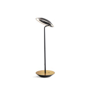 Royyo Desk Lamp, Matte Black body, Brushed Brass base plate