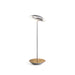 Royyo Desk Lamp, Silver body, Brushed Brass base plate
