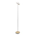 Royyo Floor Lamp, Silver Body, Brushed Brass base plate