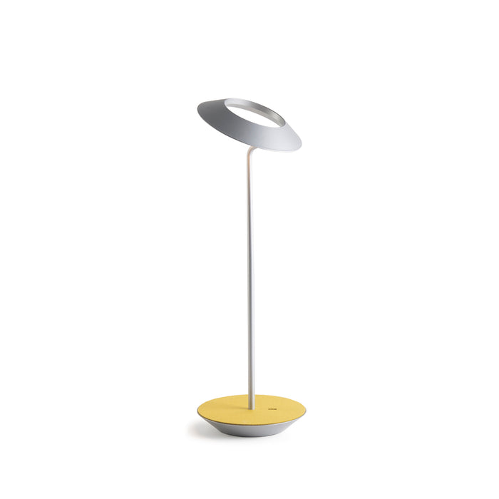 Royyo Desk Lamp, Silver body, Honeydew Felt base plate