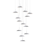 Royyo Pendant (Circular with 13 pendants), Silver, Silver Canopy