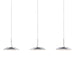 Royyo Pendant (linear with 3 pendants), Chrome, Matte White Canopy