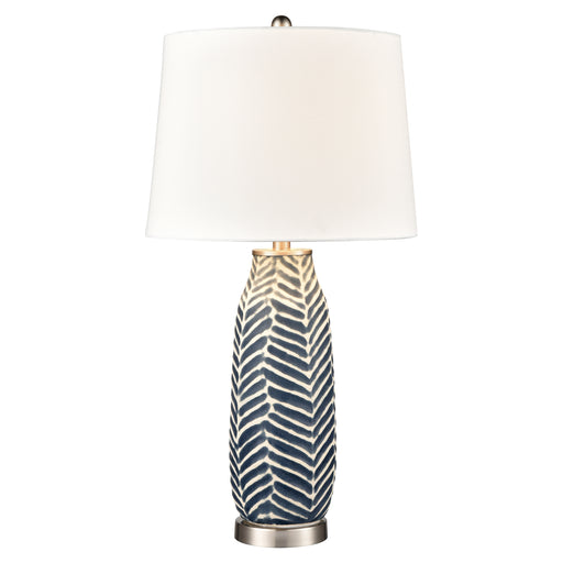 Bynum Ceramic Table Lamp in Etched Navy