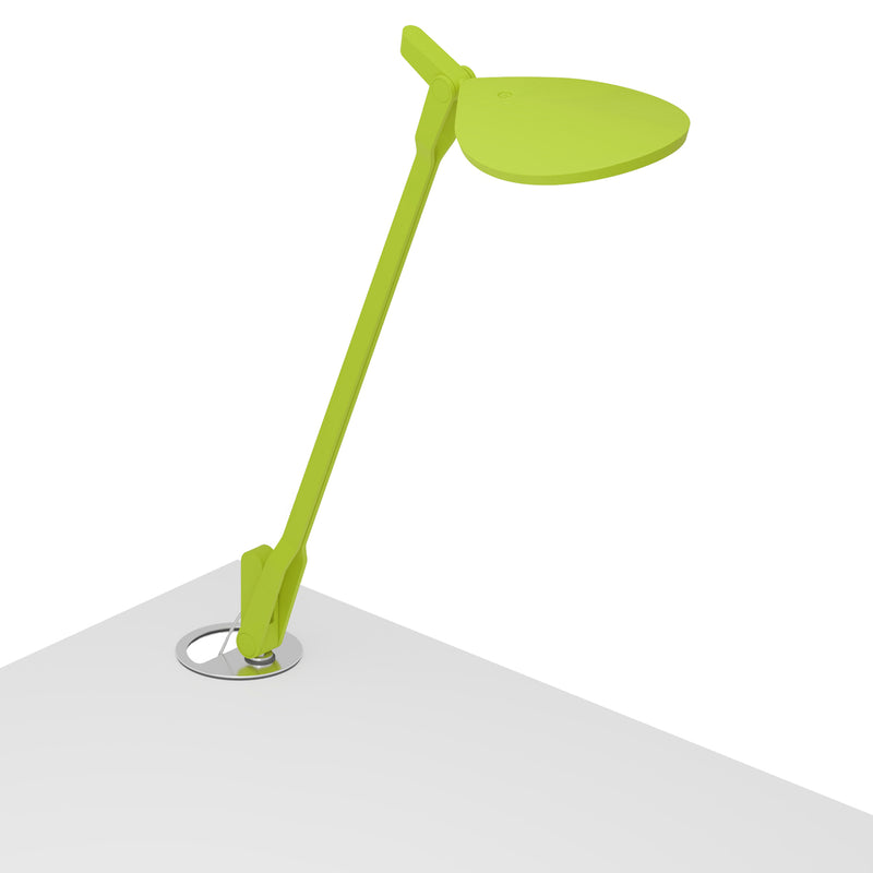Splitty Desk Lamp with grommet mount, Matte Leaf Green