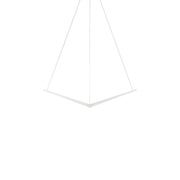 Z-Bar Pendant Small Bird, Soft Warm, Matte White, 34" x 10.5" x 6.7"