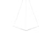 Z-Bar Pendant Small Bird, Soft Warm, Matte White, 34" x 10.5" x 6.7"