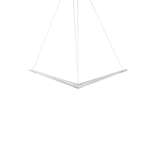 Z-Bar Pendant Small Bird, Soft Warm, Silver, 34" x 10.5" x 6.7"