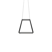 Z-Bar Pendant Rise Small Square, Soft Warm, Matte Black, 18" x 18" x 17"