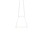Z-Bar Pendant Rise Small Square, Soft Warm, Matte White, 18" x 18" x 17"