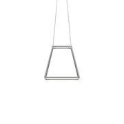 Z-Bar Pendant Rise Small Square, Soft Warm, Silver, 18" x 18" x 17"