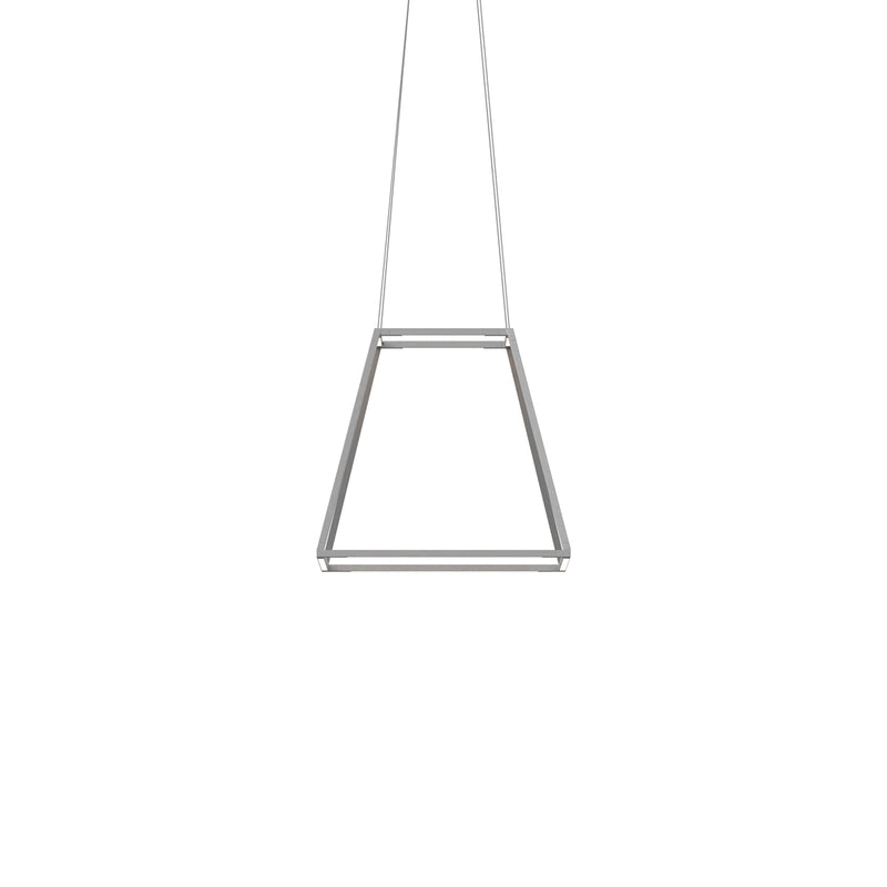 Z-Bar Pendant Rise Small Square, Soft Warm, Silver, 18" x 18" x 17"